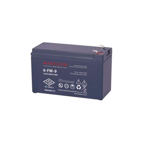MAKELSAN  9AH 12v TSE Belgeli Kuru Tip Akü