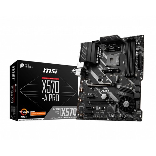 MSI X570-A PRO AM4 DDR4 4400 mhz (Oc) 2 x M.2 USB 3.2 HDMI ATX