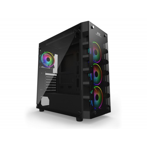 PowerBoost X59RGB Powersız Tempered Glass 4 x RGB Fanlı Gaming Kasa