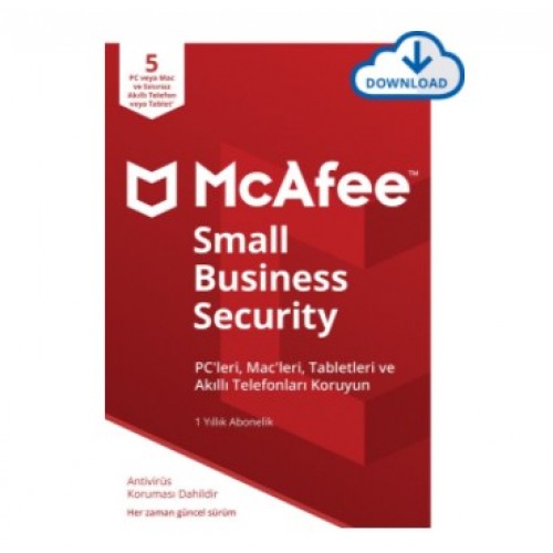 McAfee Small Bus. Sec.05Cihaz Win&Mac(Sınırsız mobil-iOS-And)(1 Yıllık Abonelik)