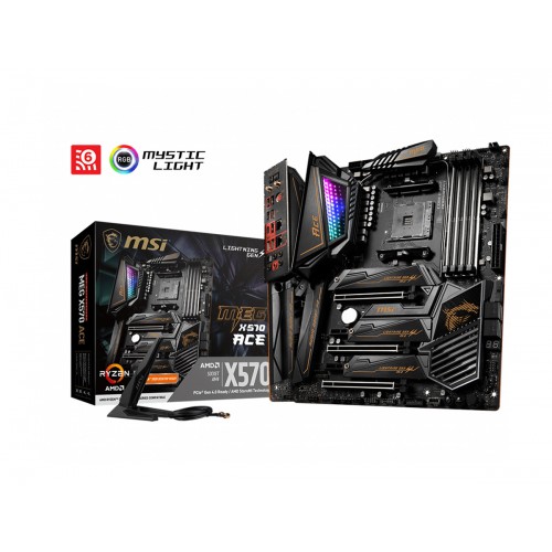 MSI MEG X570 ACE AM4 DDR4 4600 MHZ (OC) 3 x M.2 USB 3.2 WIFI 2X LAN RGB ATX
