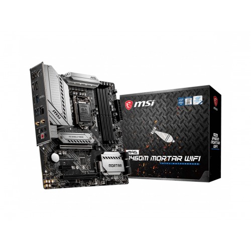 MSI MAG B460M MORTAR WIFI SOKET 1200 DDR4 2933 HDMI DP M.2 USB 3.2 RGB WIFI MATX