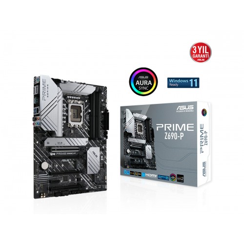 ASUS PRIME Z690-P DDR4 5333mhz(OC) RGB M.2 1700p ATX Anakart