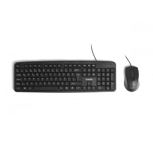 DARK KM1030 Türkçe Q Kablolu Ofis Klavye & Mouse Set